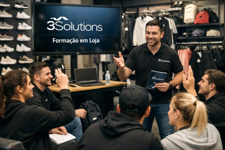 Escena de formación de responsables y equipos en una tienda