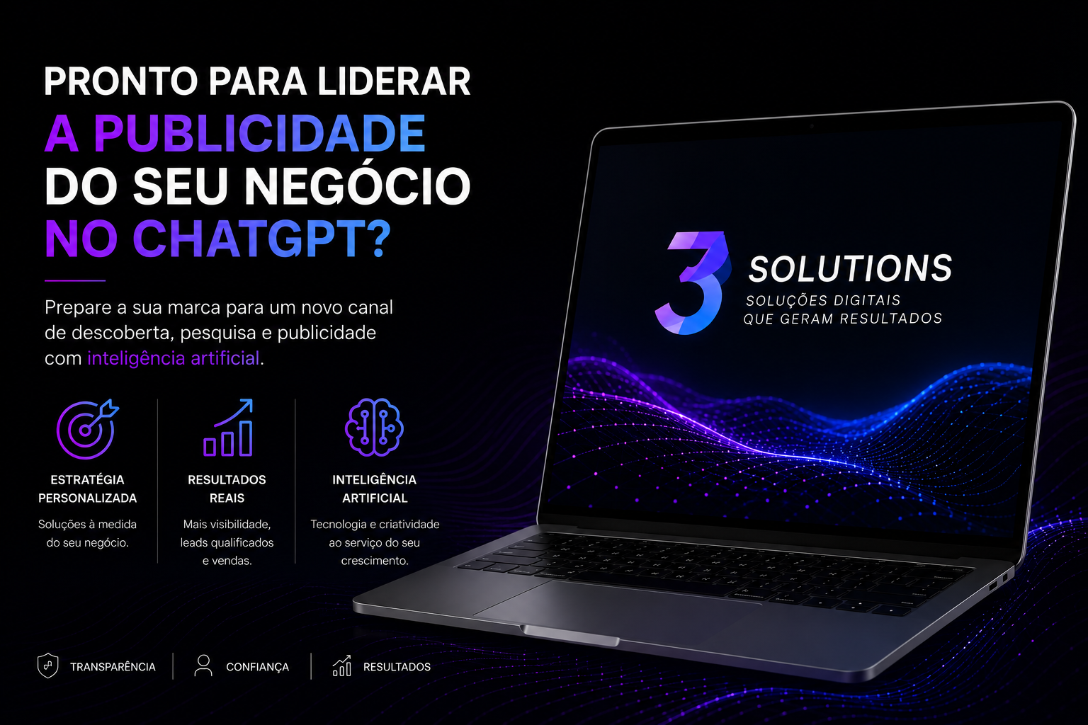 Publicidade do seu negócio no ChatGPT com estratégia digital, inteligência artificial e foco em resultados